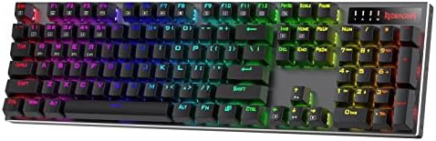 Redragon K556 PRO Wireless RGB Mechanical Gaming Keyboard, 104-Key Aluminum