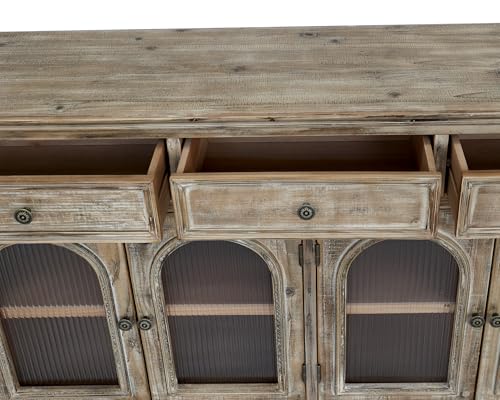 59"Solid Wood Sideboard Buffet Cabinet,Credenza Storage with Drawers