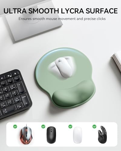 Mouse Pad with Wrist Rest for Desktop Large Ergonomic Mouse Mat(Sage Green)