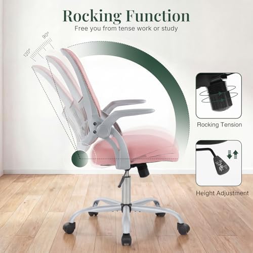 Home Office Desk Chair with Flip-up Armrest, Computer Chair