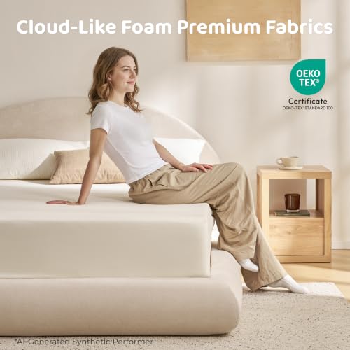 AirFrame Half-Moon Upholstered King Platform Bed Frame