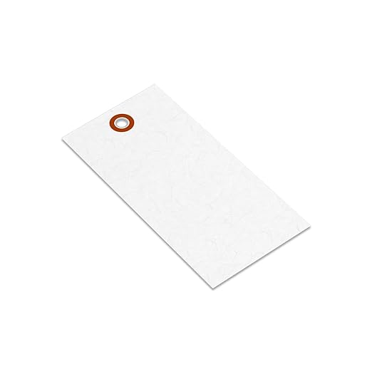 SmartSign Blank White Shipping Tags, Size #5, Pack of 1000 | 4 3/4" x 2 3/8", Made in USA