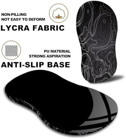 Ergonomic Mouse Pad with Massage Dot, Comfortable Computer Mouse Pad for Laptop, Wrist Rest Pain Relief, Non-Slip PU Base, Black, 12 x 8 in