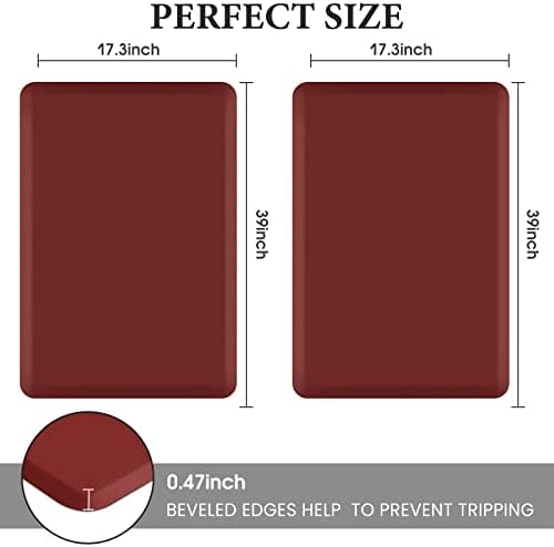 HappyTrends 2 PCS Kitchen Mat Cushioned Anti-Fatigue Floor Mat
