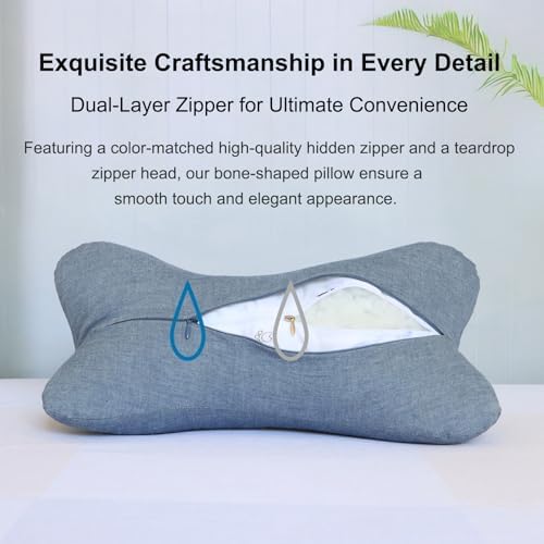 Neck & Cervical Pillows Dog Bone Shaped Travel Neck Pillows With Washable Removable Cover For Car Bus Truck Driving Comfort Head Rest Support Bone Pillows For Neck Chiropractic Pillow ( Size : D )