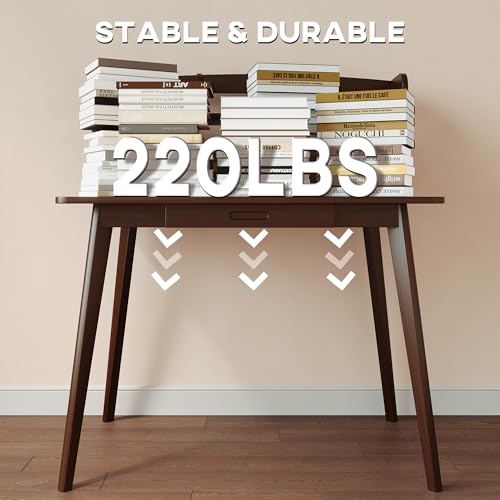 IOTXY Small Writing Desk with Hutch - 39.4" Work Computer Study Table