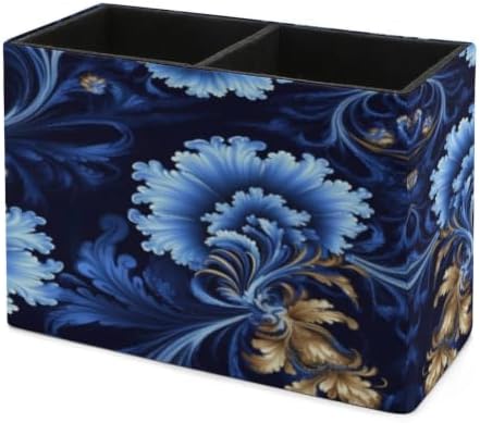Rectangle Classic Blue Pen Holder for Home Office Studio