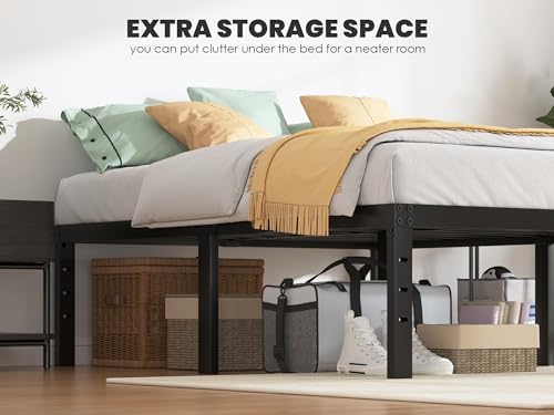 Full Size Bed Frame - 18 in Sturdy Platform Bed Frame Full
