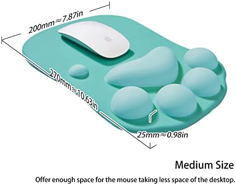 Cat Paw Mouse Pad, Mouse Mat with Wrist Support, Cute Mouse Pad