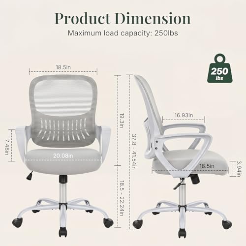 Home Office Desk Chair, Lumbar Support, Mesh Back Computer Chair