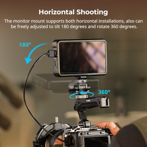 SMALLRIG Camera Monitor Mount with Cold Shoe, Horizontal&Vertical Shooting