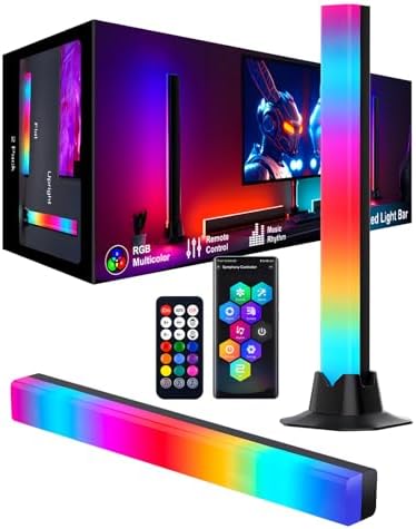 RGB Light Bar, LED Light Bar, APP Control USB Powered, Color Changing TV Backlight Music Sync Ambient Lighting for Room PC Monitor Gaming Party Desk