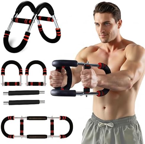 Twister Arm Trainer, Adjustable Resistance (20–130 lbs) Chest & Arm Trainer for Men & Women, Gorilla Bar Chest & Upper Body Workout Equipment, Ergonomic Home Workout Equipment with Anti-Slip Handles