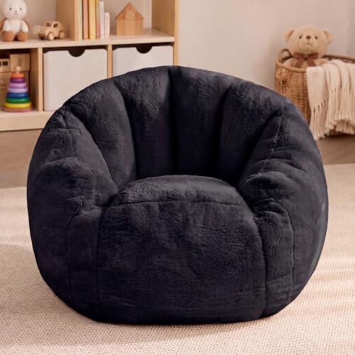 HUGHEAVEN Kids Bean Bag Chair, Small Memory Foam Sofa, Ages 3+