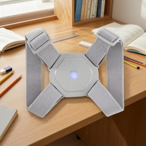 predolo Posture Correction Strap Posture with Adjustable Bands Breathable Back Brace with Straps for Office Workers, Desk Work, 9.5 8.9 2 Cm, style to 2