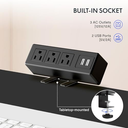 FLEXISPOT EN2 55"x28" Standing Desk with Power Strip Bundle