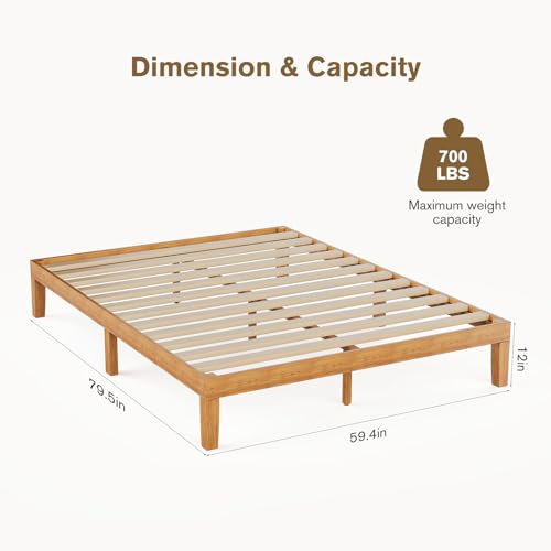 Queen Size Bed Frames, 12 Inch Height Wood Platform Bed Frame