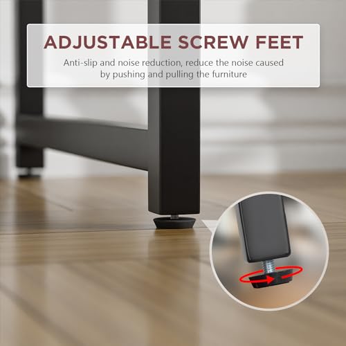 PayLessHere | 39 Inch Computer Desk | Brown | Sturdy Office Desk