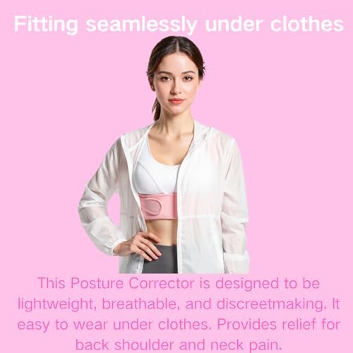 Back Posture Corrector for Women - Adjustable Lightweight Back Brace Posture Corrector Bras for Neck Shoulder Upper Back - Invisilite Hunchback Slouching Under Clothes (Large)