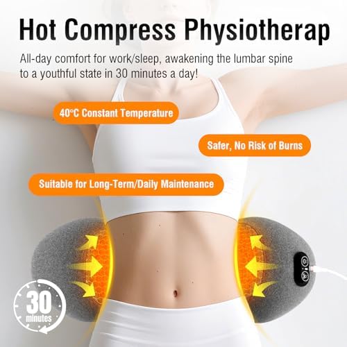 USUIE Lower Back Massager, Lumbar Support Pillow for Sciatica Pain Relief