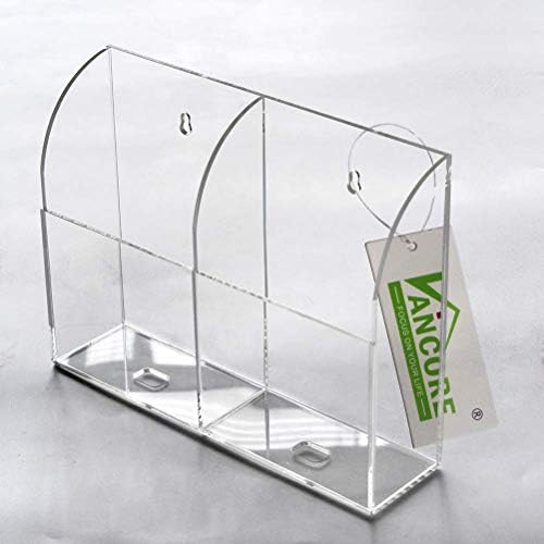 VANCORE Clear Wall Mounted Charging Phone Holder - Smart Station for TV Remote Control - Clear Wall Box With 2 Holes