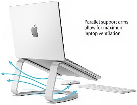 Twelve South Curve SE, Ergonomic Aluminum Laptop and MacBook Stand, Silver