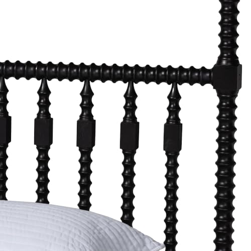 Callison Spindle Canopy Bed Frame with Headboard Black King