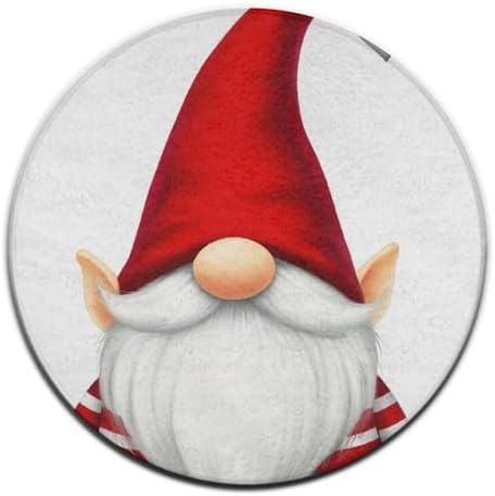 Fashion Round Area Rug Large Non Slip Carpet Unisex Home Decor Mat Gnome