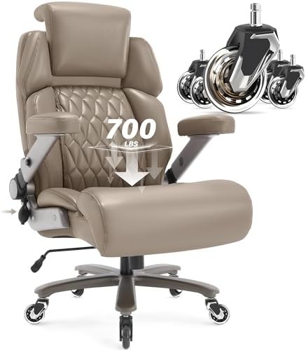 Big and Tall Office Chair 700lbs, Ergonomic High Back Computer Desk Chair