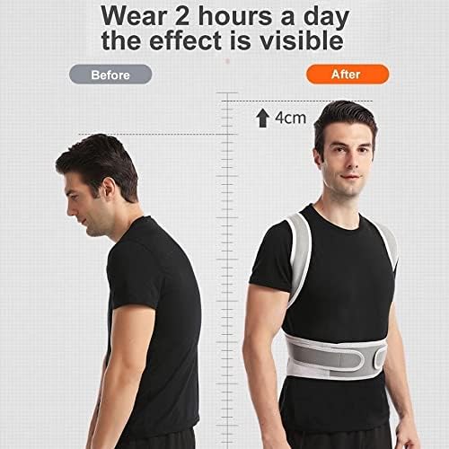 Shoulder Posture Corrector Lumbar Spine Support Belt Full Back Orthopedic Brace Scoliosis Kyphosis Correc(Gray Small)