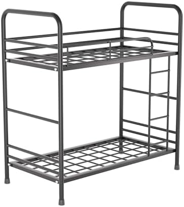 Desktop Shelf Organizer, 2 Tier k Organizer Storage Rack and Frees Up The Space of The Desk, Small Metal Bookshelf with Bunk Bed Design for Dormitory, Home, Office