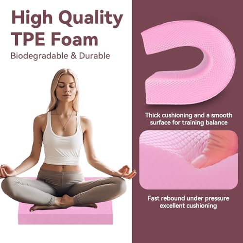Large Thick Balance Pad Non-Slip Stability Trainer Yoga & Pilates