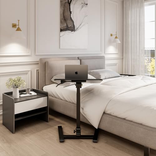 25" Mobile Folding Desk: Pneumatic Sit-Stand, No Assembly
