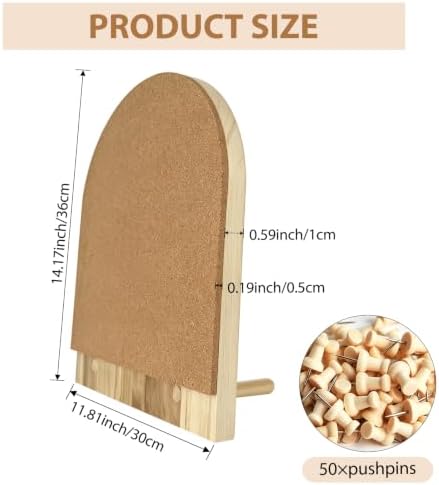Mini Desktop Cork Board, Small Memo Photo Tack Bulletin Board