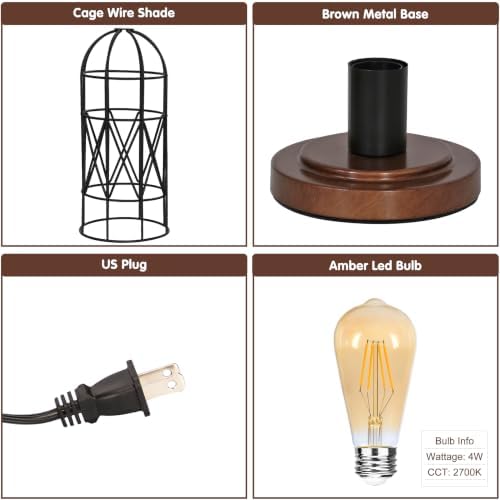 Touch Control Table Lamp, 3 Way Dimmable Lamp, Industrial Bedside Lamp