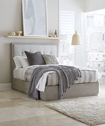 Solid Wood Footboard-Storage Bed, Queen, Oxford - Mineral