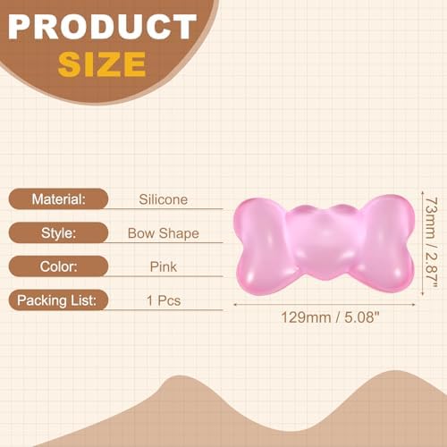 PATIKIL Gel Wrist Rest, Wrist Support for Mouse Bow Shape Ergonomic Mouse Pad Soft Silicone Support Comfortable Cushion for Computer Gaming Office Home, Pink
