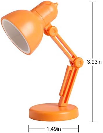 2 Pack LED Mini Table Lamp Fold-able Night Reading Book Lamps-Orange