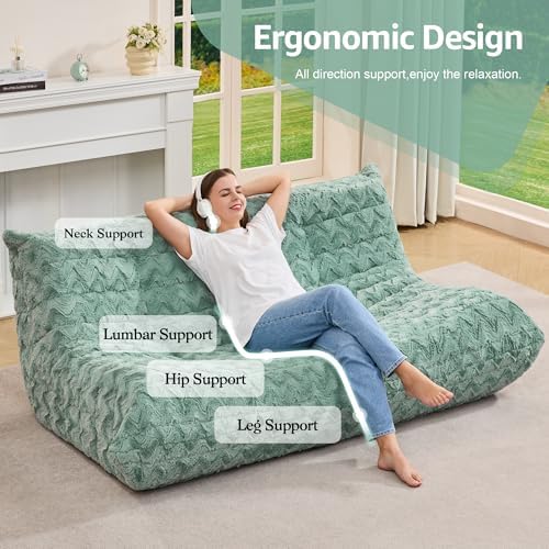 Hobestluk Giant Bean Bag Chairs for Adults Fireside BeanBag Couch Togo Sofa