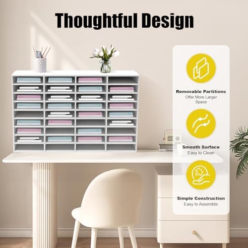 36 Slots Literature Organizer, Mail File Sorter for Classroom/Office/Home