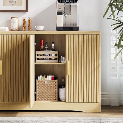 55" Modern Sideboard Buffet Cabinet with Storage for Living Room Kitchen