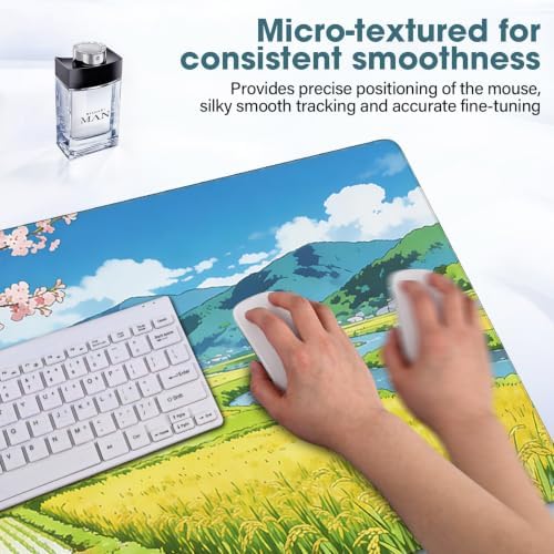 Large Desk Pad 31.5x15.7 Inch - Extended XXL Mouse Pad, Farmland