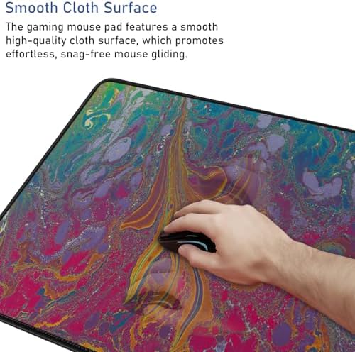 Large Extended Gaming Mouse Pad with Stitched Edges 31.5X15.7In ﻿