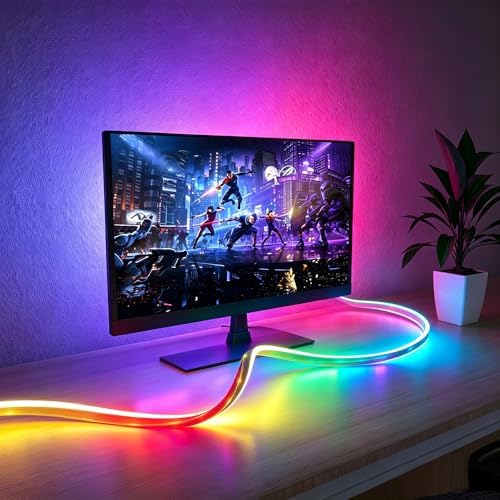pc sync Light bar，LED Light Strips Deliver Synchronized Lighting Effects with Screen Colors and Music, Compatible with Win/Mac Systems. (PC Sync Light (for 27-inch Models))
