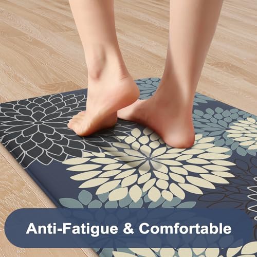 KIMODE Anti Fatigue Mats for Kitchen Floor Comfort Cushioned Rugs Sets of 2