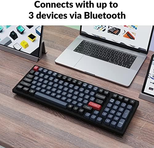 Keychron K4 Pro Custom Wireless Mechanical Keyboard, 100 Keys Hot-swappable QMK/VIA Programmable Macro with K Pro Brown Switch RGB Backlit Compatible with Mac Windows Linux - Black
