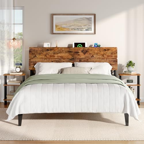 Height-Adjustable Headboard with Outlets, Headboard Queen Size Only