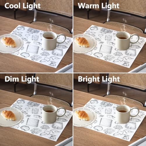 School Supplies Study Tools Linen Placemats, Educational Items Learning Materials Table Mats for Table Washable Heat Insulation Thick Dining Mat, Indoor/Outdoor 12X18 in 4 Pcs