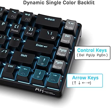 RK ROYAL KLUDGE RK68 Wireless Hot Swappable 65% Mechanical Keyboard Gaming