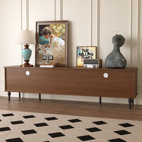 78" Mid Century Modern TV Stand, Solid Wood TV Console